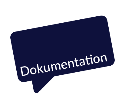 Dieses Bild zeigt eine Sprechblase mit Dokumentation