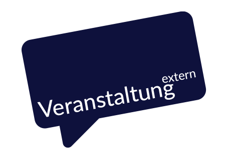 Dieses Bild zeigt eine Sprechblase mit Veranstaltungen-extern